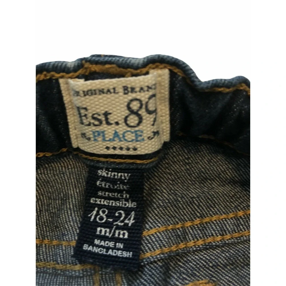 The Childrens Place Skinny Jeans Girls 18-24M‎ Dark Wash Stretch Denim Casual